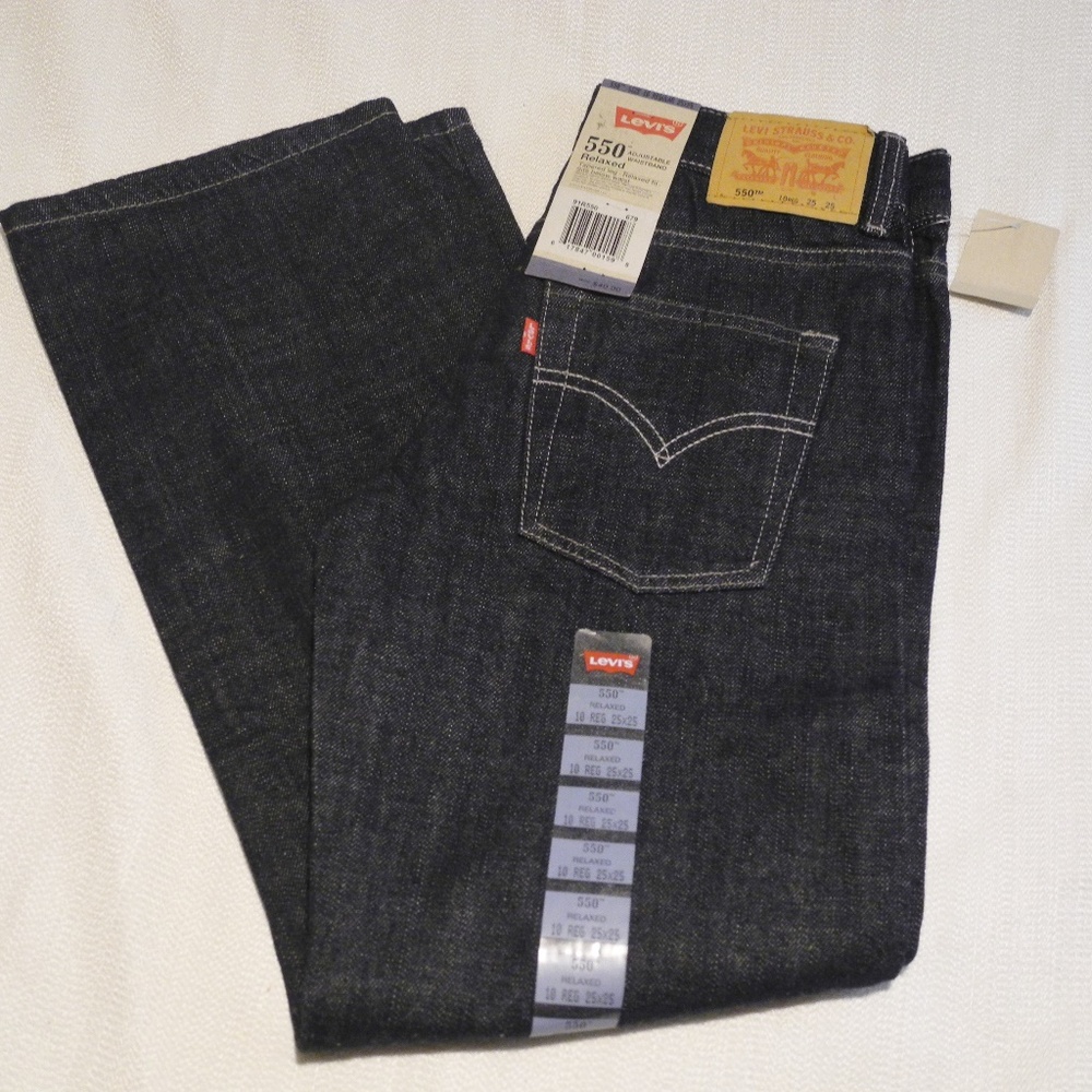 NWT Levi 550 Boy Relaxed Fit Sz. 10 Reg 25 x 25
